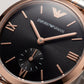 Two-Tone Steel & Rose Gold Black Dial Sub-Second Classic Bracelet Watch – Women