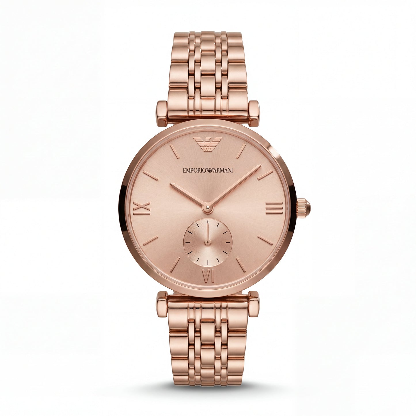 Rose Gold Sunray Dial Sub-Second Minimalist Luxury Bracelet Watch – Women
