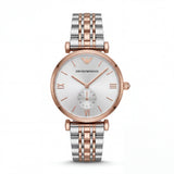 Two-Tone Steel & Rose Gold Silver Dial Sub-Second Elegant Bracelet Watch – Women