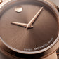 Rose Gold Minimalist Brown Sunray Dial Luxury Bracelet Watch – Women