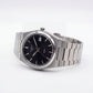 Stainless Steel Integrated Bracelet Black Sunburst Dial Date Watch – Men