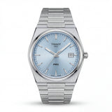 Stainless Steel Integrated Bracelet Ice Blue Sunburst Dial Date Watch – Unisex