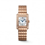 Rose Gold Diamond-Set Rectangular Mother-of-Pearl Roman Dial Luxury Bracelet Watch – Women