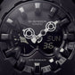 Matte Black Shock-Resistant Hybrid Sports Watch