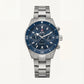 Ocean Blue Diver Chronograph Steel Watch