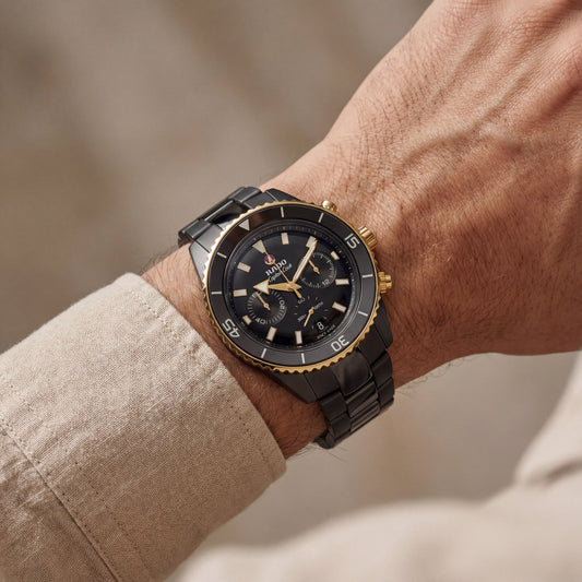 Black Ceramic Diver Chronograph Watch