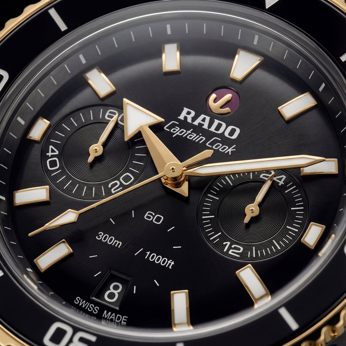 Black Ceramic Diver Chronograph Watch