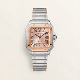 Champagne Gold Square Automatic Roman Dial Steel Watch