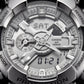 Brushed Steel Heavy-Duty Chronograph Sports Watch