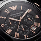 Midnight Black Rose-Gold Chronograph Ceramic Watch