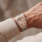 Champagne Gold Square Automatic Roman Dial Steel Watch