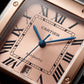 Champagne Gold Square Automatic Roman Dial Steel Watch