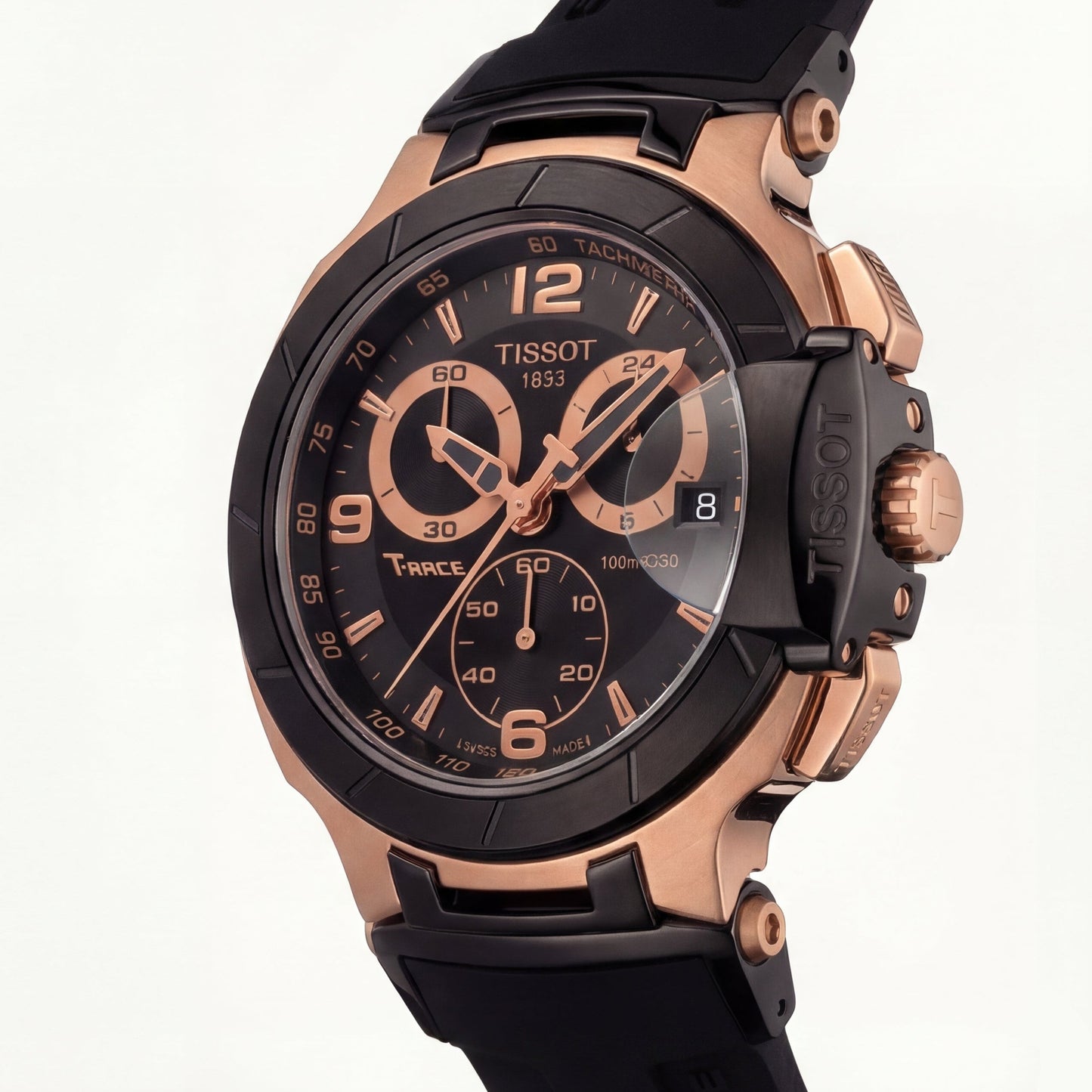Elite Rose Gold Black Racing Chronograph Men’s Watch