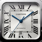 Silver Square Automatic Roman Dial Steel Watch