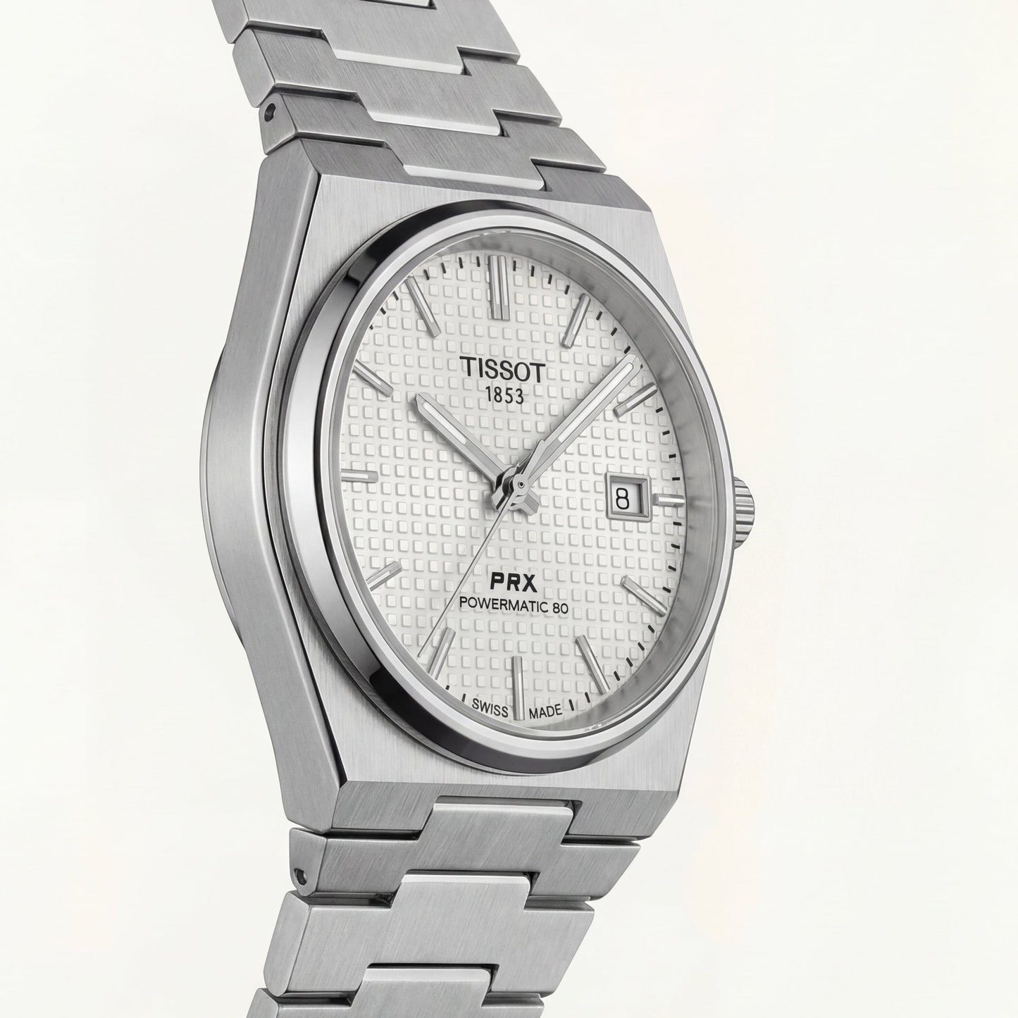 Centrix Silver Waffle Dial Watch