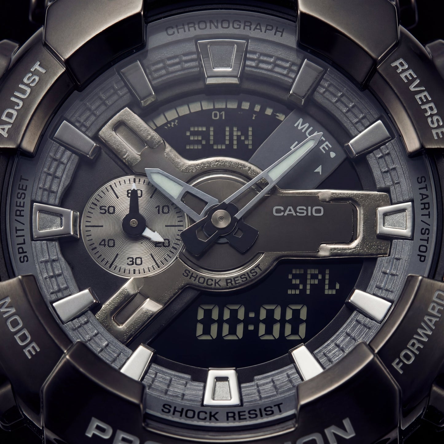 Stealth Black Hybrid Chronograph Tactical Sports Watch