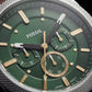 Emerald Green Chronograph Leather Strap Men’s Watch