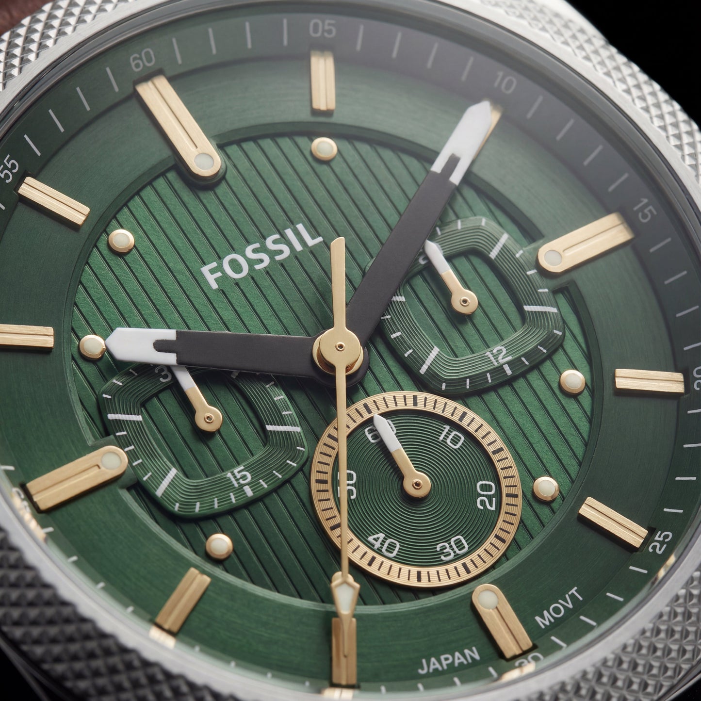 Emerald Green Chronograph Leather Strap Men’s Watch