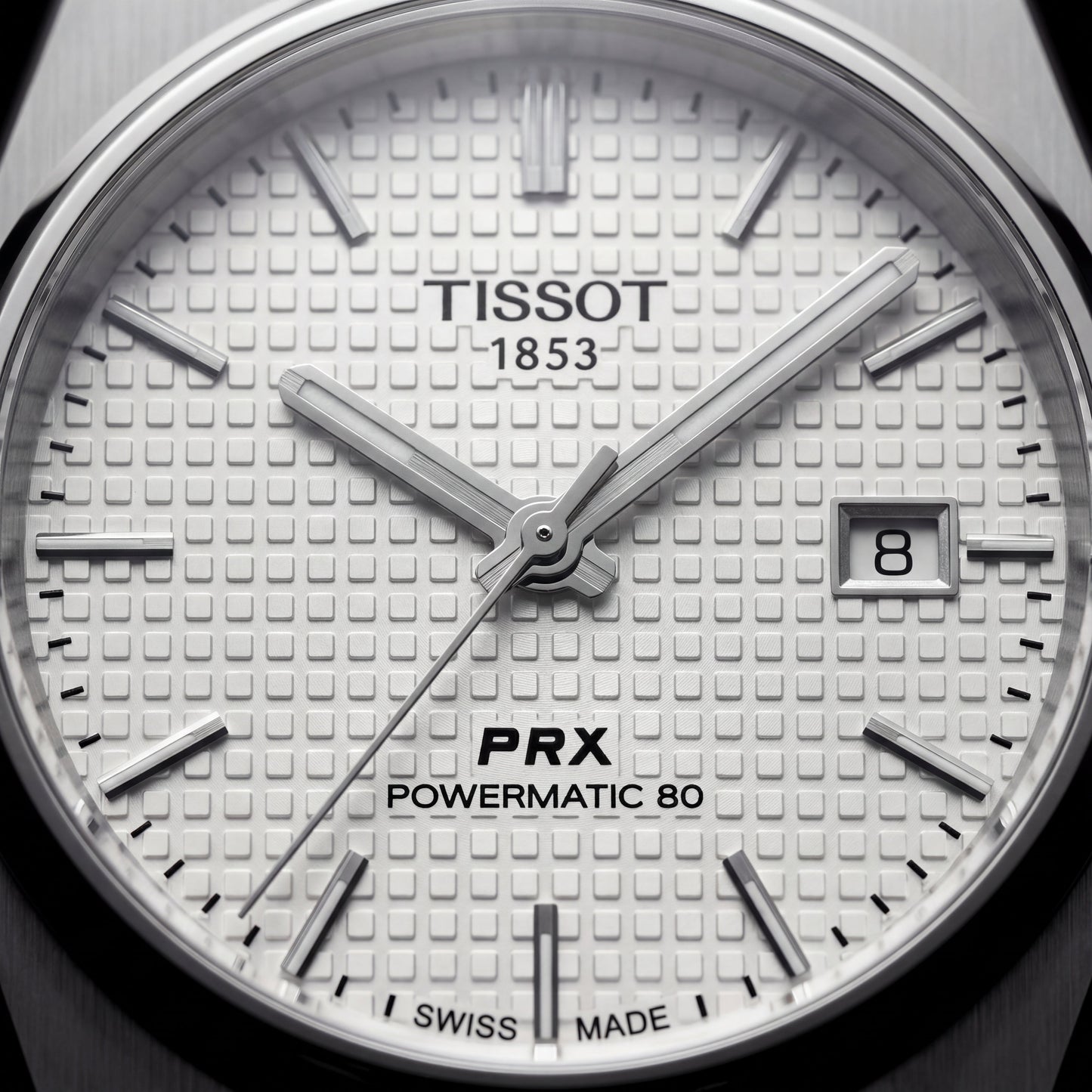 Centrix Silver Waffle Dial Watch