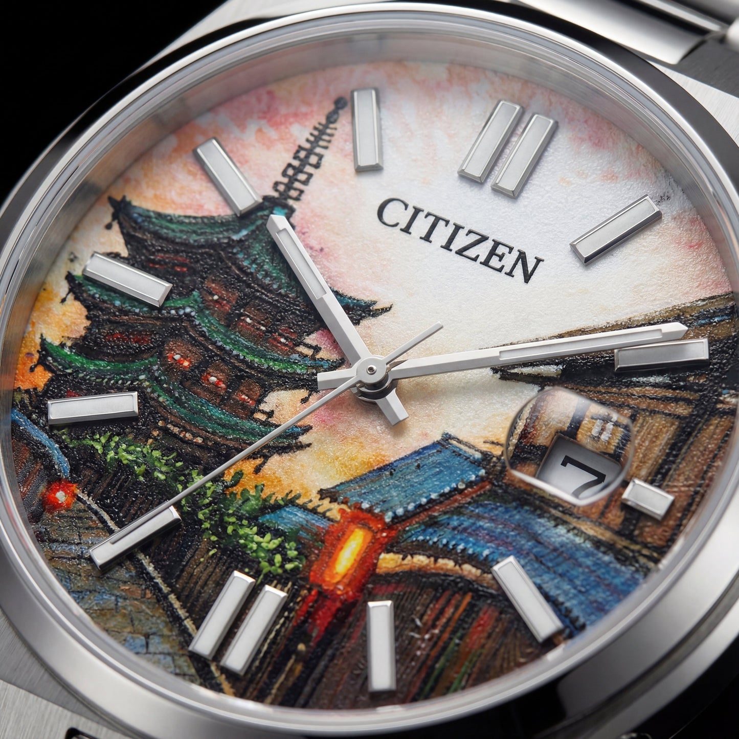 Kyoto Heritage Art Dial Silver Watch