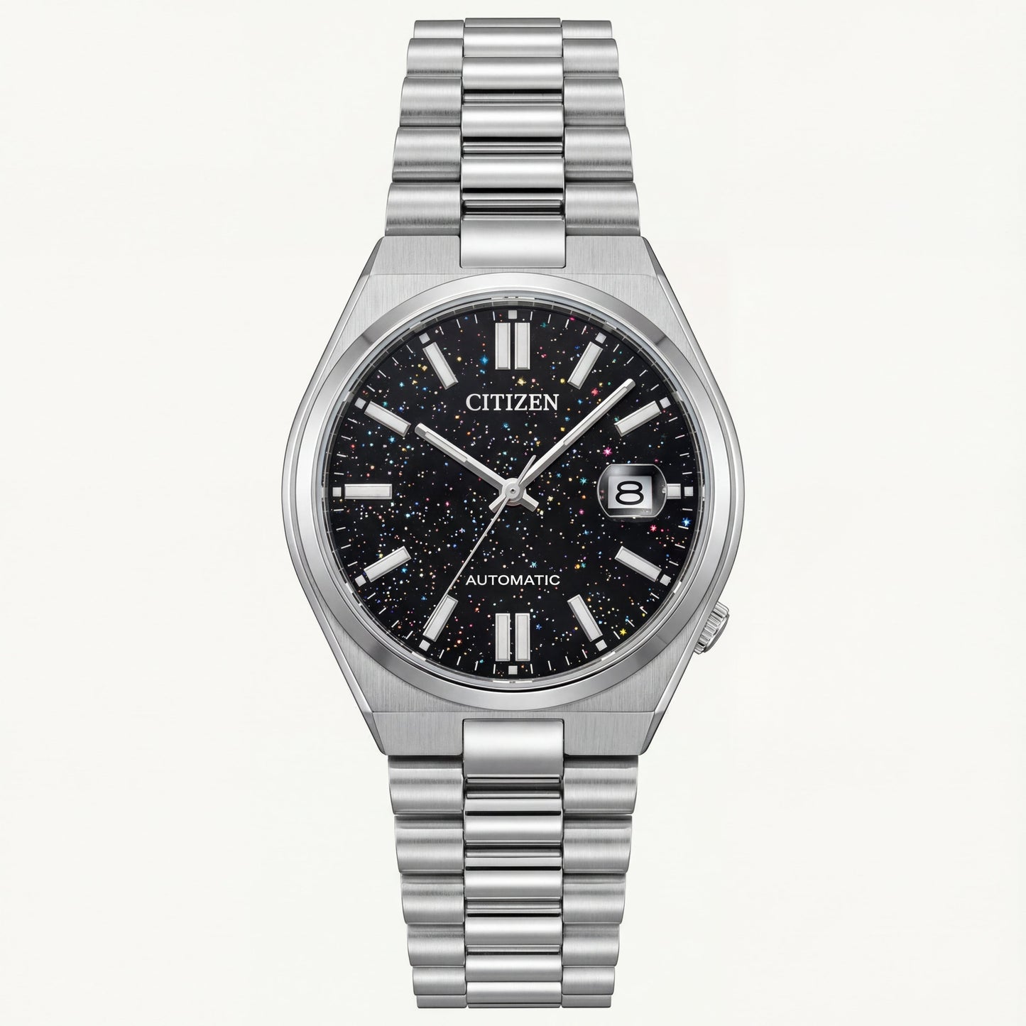 Stellar Night Galaxy Silver Watch