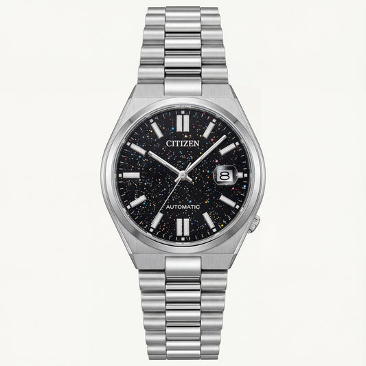 Stellar Night Galaxy Silver Watch