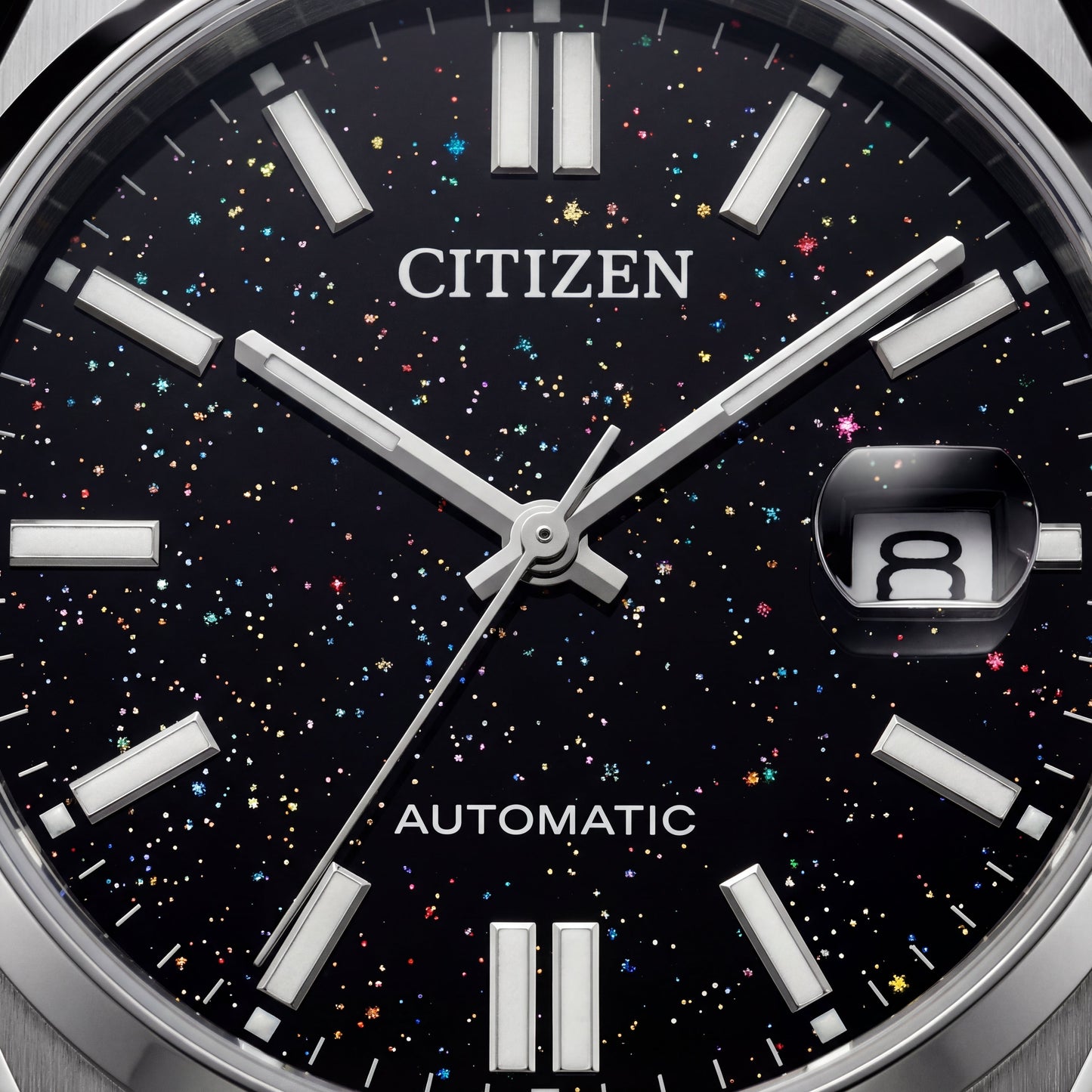 Stellar Night Galaxy Silver Watch