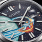 Celestial Astronaut Art Dial Stainless Steel Date Watch
