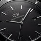 Silver Black Dial Minimalist Men’s Watch