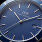 Silver Blue Dial Minimalist Men’s Watch