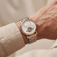 Rose Silver World Time Open-Heart Automatic Men’s Watch