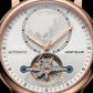 Rose Silver World Time Open-Heart Automatic Men’s Watch