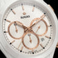 White Ceramic Rose Gold Chronograph Men’s Watch
