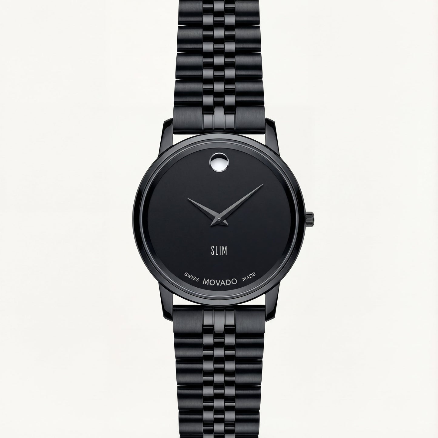 Matte Black Slim Minimalist Men’s Watch