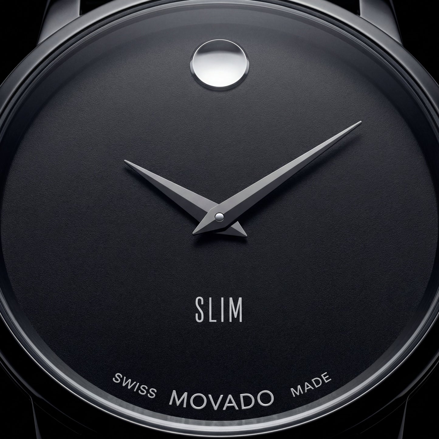 Matte Black Slim Minimalist Men’s Watch