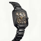 Black Gold Square Skeleton Automatic Men’s Watch