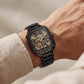 Black Gold Square Skeleton Automatic Men’s Watch
