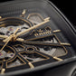 Black Gold Square Skeleton Automatic Men’s Watch