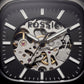 Matte Black Square Skeleton Automatic Men’s Watch