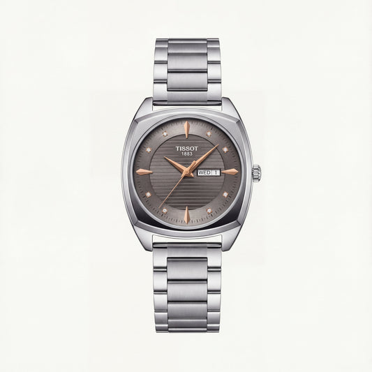 Steel Grey Diamond Index Day-Date Men’s Watch