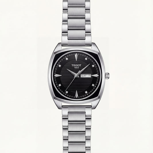 Midnight Black Diamond Index Day-Date Men’s Watch