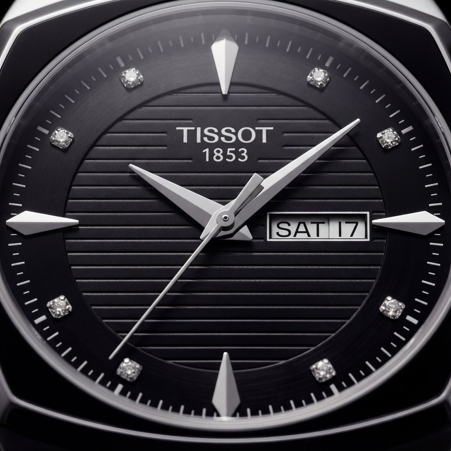 Midnight Black Diamond Index Day-Date Men’s Watch