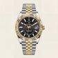 Premium Dual-Tone Luxury Watch with Black Dial