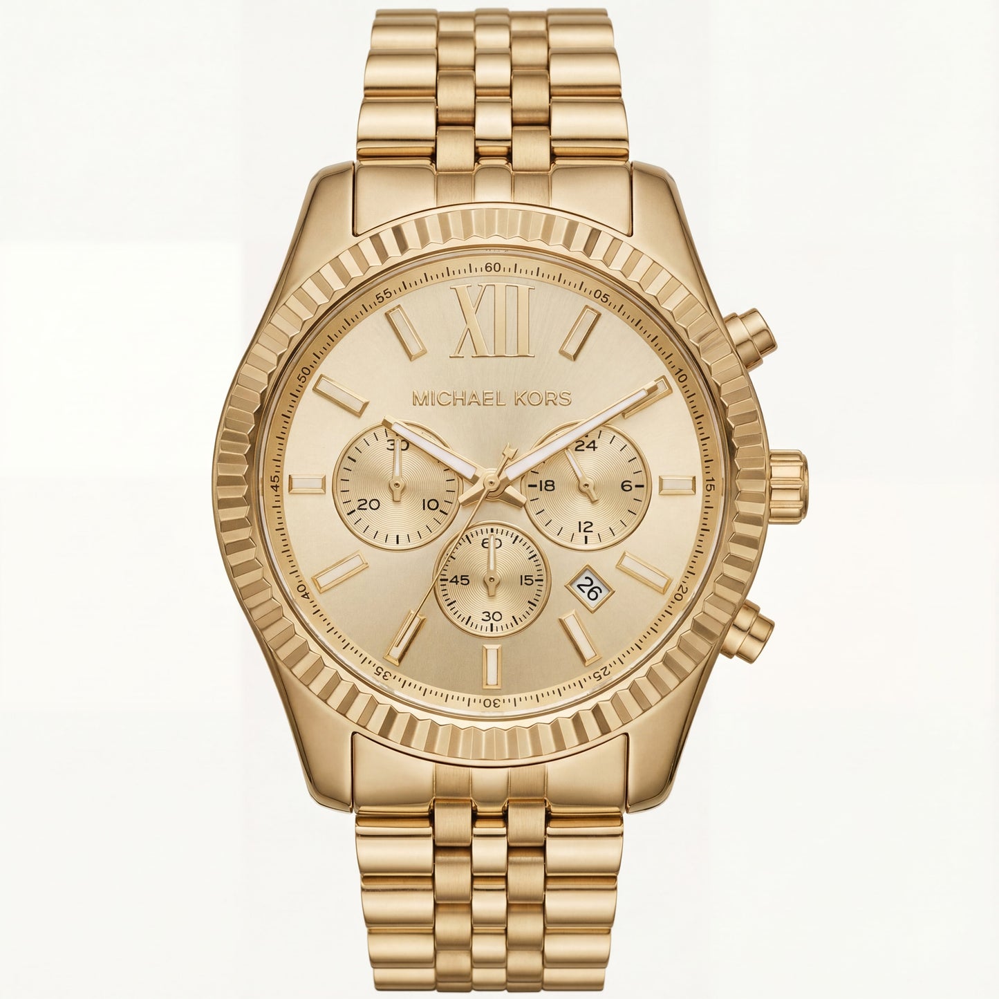 Premium Gold Chronograph Stainless Steel Watch for Men