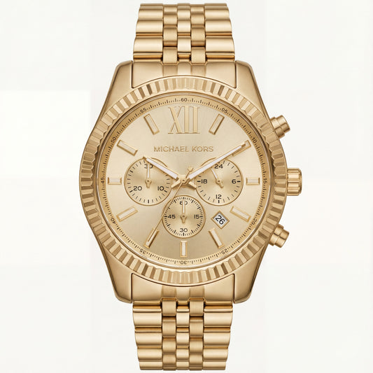 Premium Gold Chronograph Stainless Steel Watch for Men