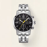 Men’s Premium Chronograph Stainless Steel Watch with Black Dial