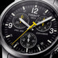 Men’s Premium Chronograph Stainless Steel Watch with Black Dial
