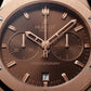 Rose Gold Chronograph Watch – Brown Strap Luxury Edition