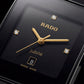 Black Ceramic Rectangular Dress Watch – Diamond Accent Edition