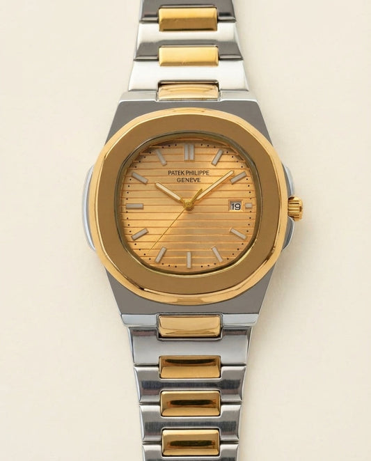 Nautiq Gold Champagne Two-Tone Automatic Luxury Watch